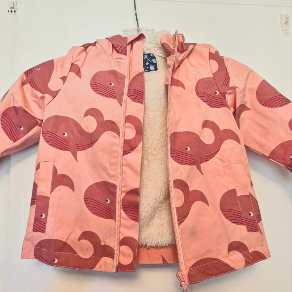 Kickee Pants Pink Hooded Zip-Up Jacket, 12-18 Months, EUC